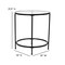 Merrick Lane Newbury End Table with Round Frame and Vertical Legs
